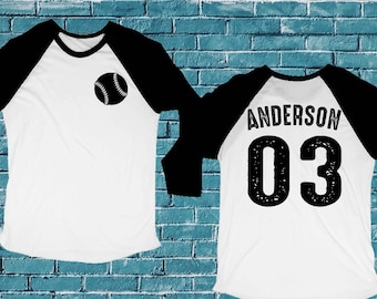 Custom Baseball Raglan: Personalized Team Shirt, Front & Back