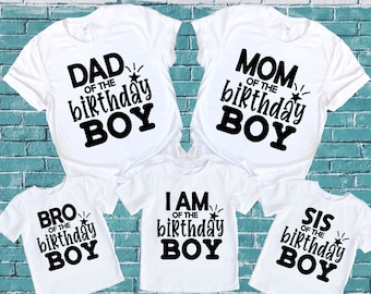 Family Birthday Boy Shirts: Matching Party Tees