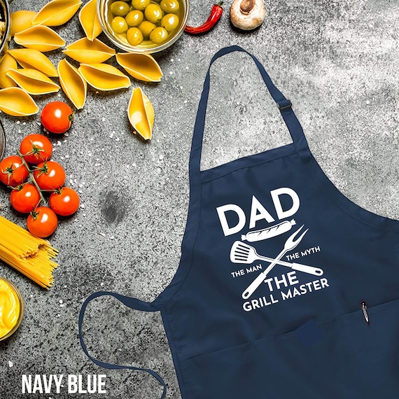 Dad The Grill Master BBQ Apron: Unisex Kitchen Apron