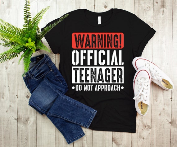 Warning Official Teenager T-Shirt 13th Birthday Gift Shirt Warning Official Teenager T-Shirt 13th Birthday Gift Shirt