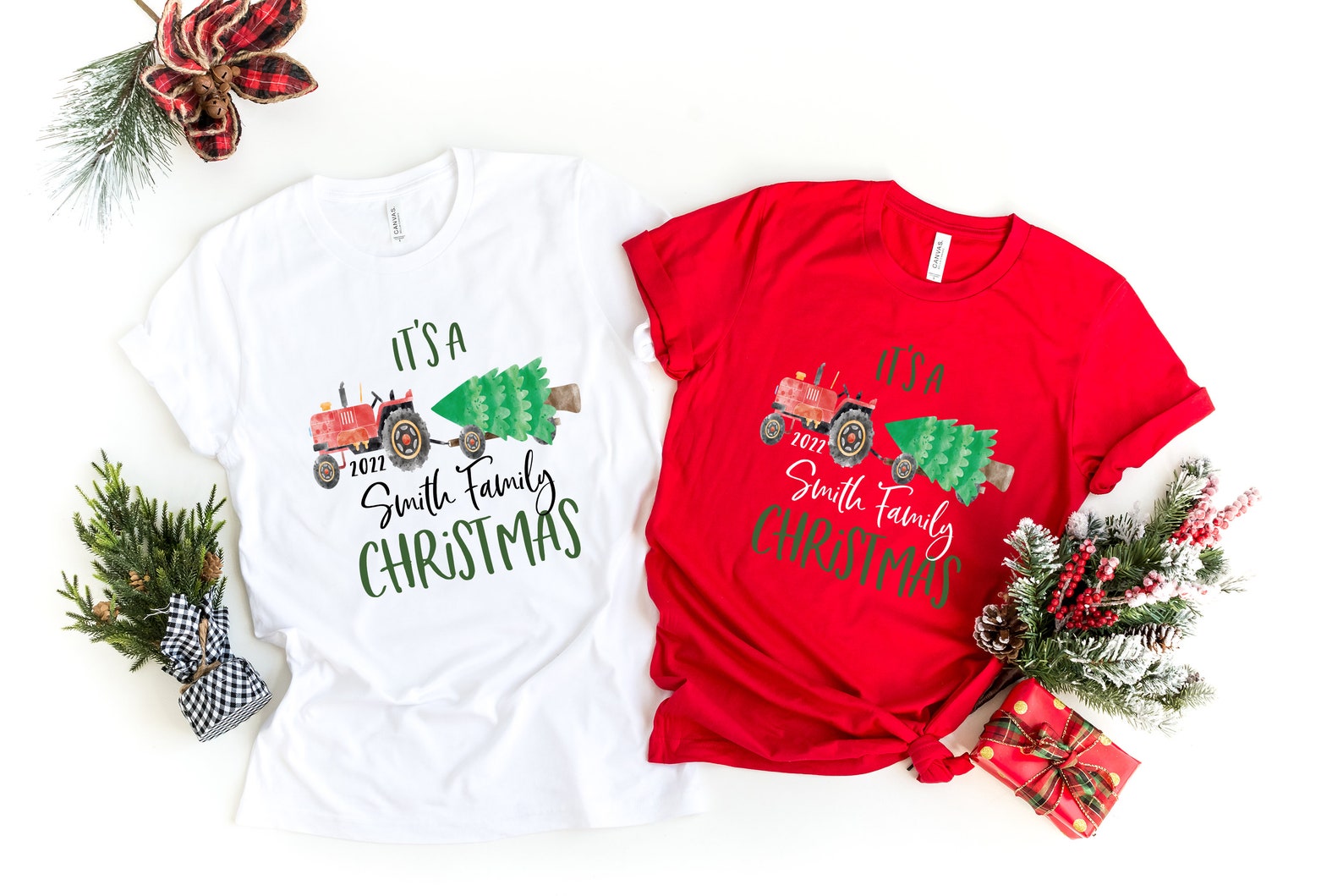 Personalized Matching Family Christmas Family Tshirt Vintage Etsy