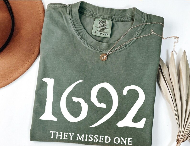 1692 They Missed One Comfort Colors Shirt - Retro Salem Halloween Tee ...