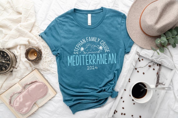 Custom Family Cruise Mediterranean T-shirt, Nautical Custom Family Cruise Mediterranean T-shirt, Nautical