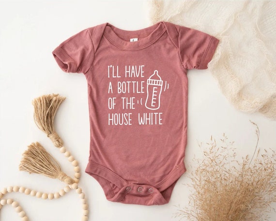 I'll Have A Bottle Of The House White Onesie®, Baby Boy Girl Clothes, New Pregnancy Announcement, Baby Shower Gift, Pregnancy Reveal