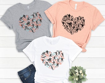 Sports Valentine's T-Shirt, Sports Love Shirt, Valentine's Day Long Sleeve, Cute Valentine's Day Tee, Valentine's Gift For Her, Sports Lover Sports Valentine's T-Shirt, Sports Love Shirt, Valentine's Day Long Sleeve, Cute Valentine's Day Tee, Valentine's Gift For Her, Sports Lover