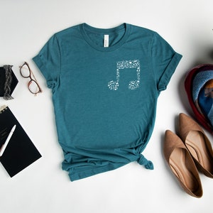 Pocket Size Musical Notes, Music Tees, Music Teacher Gift, Music Teacher T-shirt, Music Lover Shirt, Music Therapy Shirt, Music Education image 4