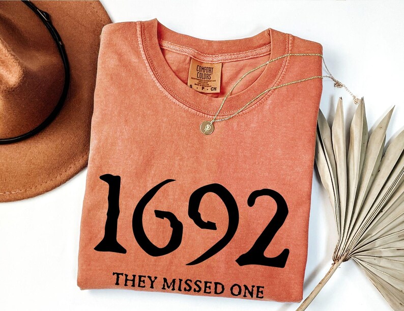 1692 They Missed One Comfort Colors Shirt - Retro Salem Halloween Tee ...
