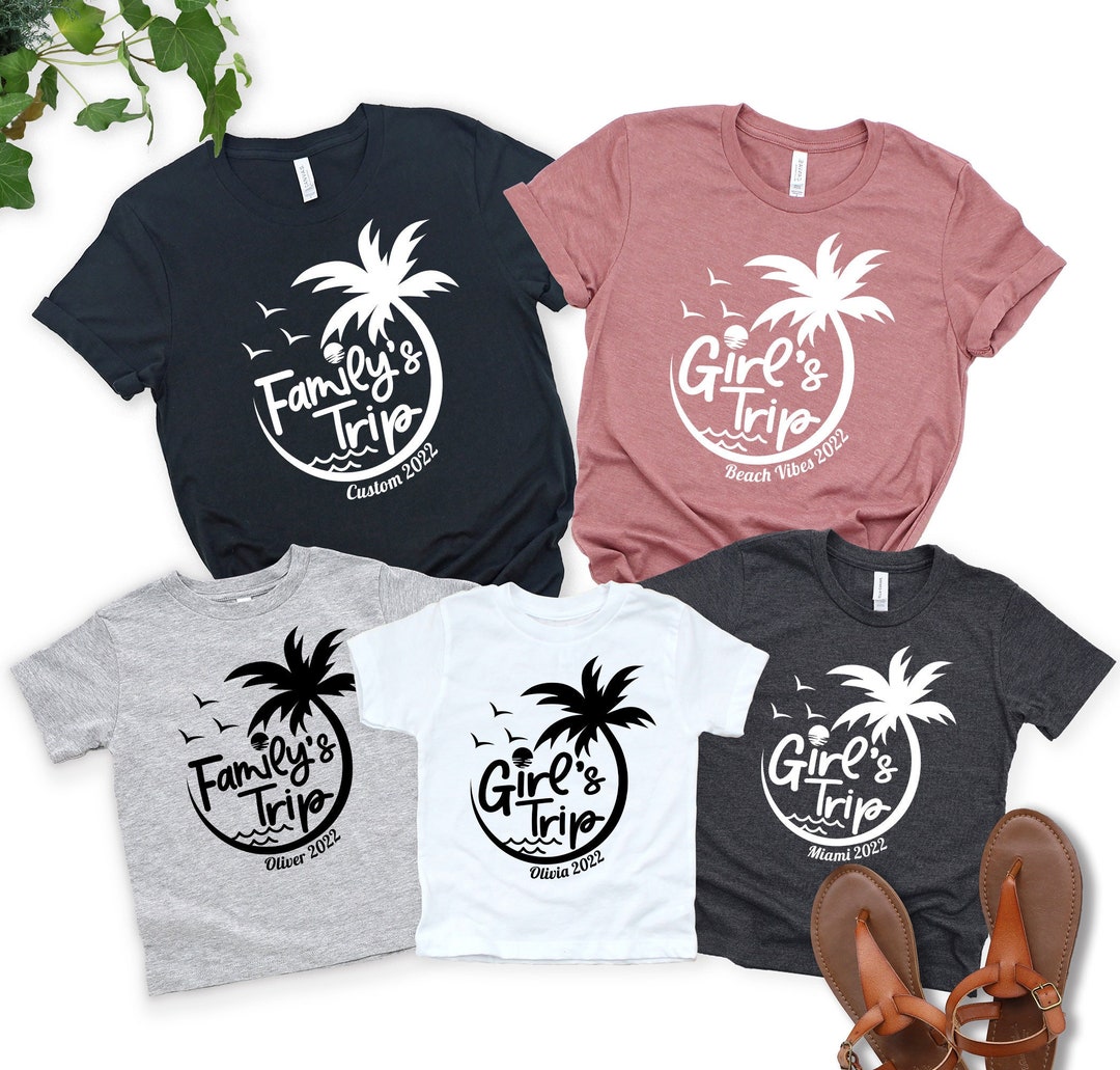 Custom Girl's / Family's Trip T-shirt Matching Family - Etsy