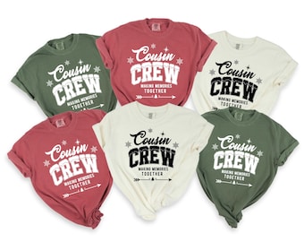 Christmas Cousin Crew Matching Family T-shirt: Holiday Vacation Comfort Colors Tee