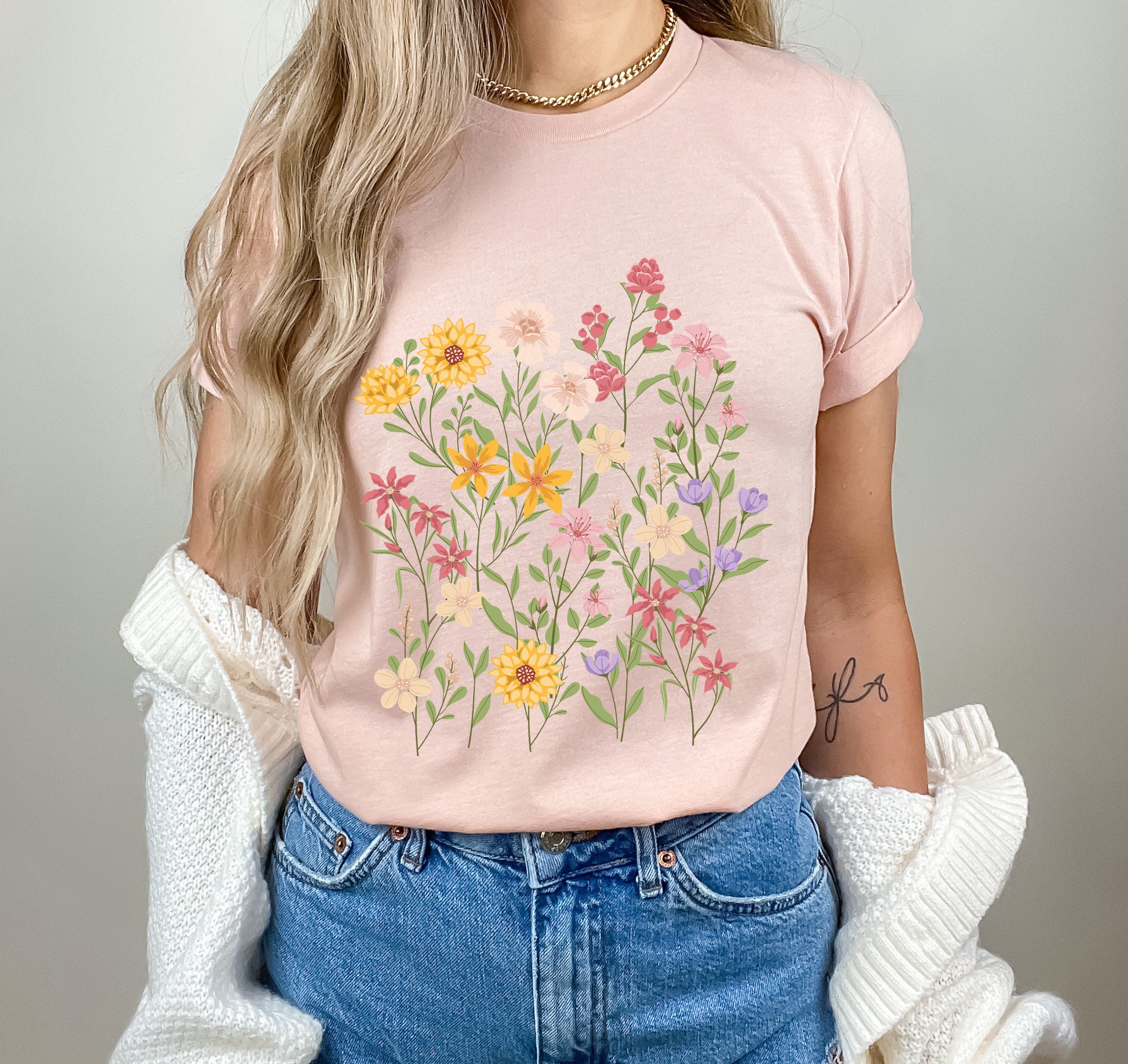 KITH Wild Flower Tee フラワー Tシャツ Kith Women Mulberry Kith & Kin Bellflower Vintage Tee - Muslin