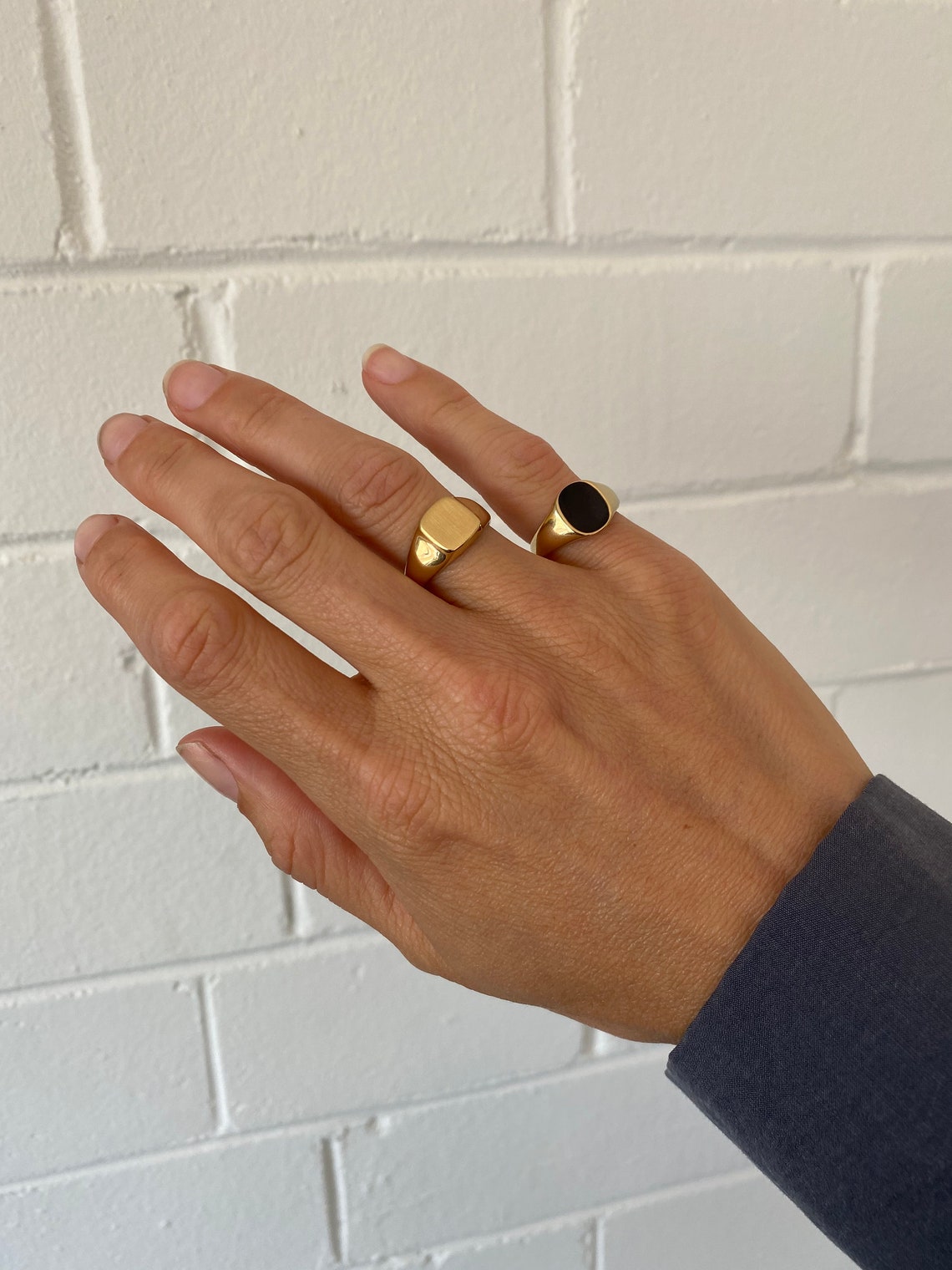 Ring With Onyx Gemstone Etsy Australia
