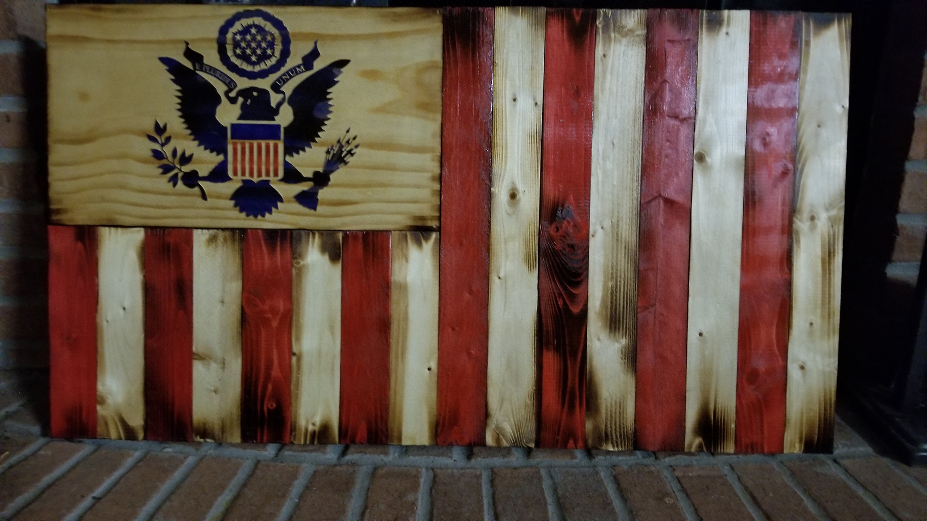 Rustic US Customs Flag Etsy
