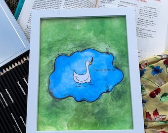 DIGITAL DOWNLOAD | Whimsical Silly Goose Printable Wall Art