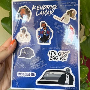 Kendrick Lamar stickers- Kendrick sticker- mr morale- king fu Kenny- Not Like Us- Compton- Like That- Euphoria- GNX- Grand National Tour