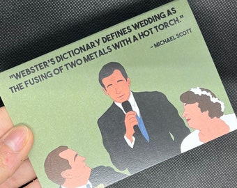 The Office Wedding Card- The Office Marriage Card- The Office Bridal Shower Card- The Office Engagement Card- Funny wedding card- Michael