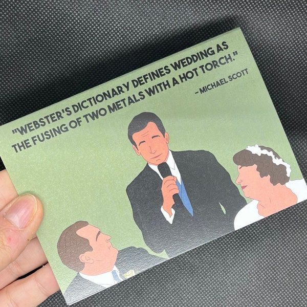 The Office Wedding Card- The Office Marriage Card- The Office Bridal Shower Card- The Office Engagement Card- Funny wedding card- Michael