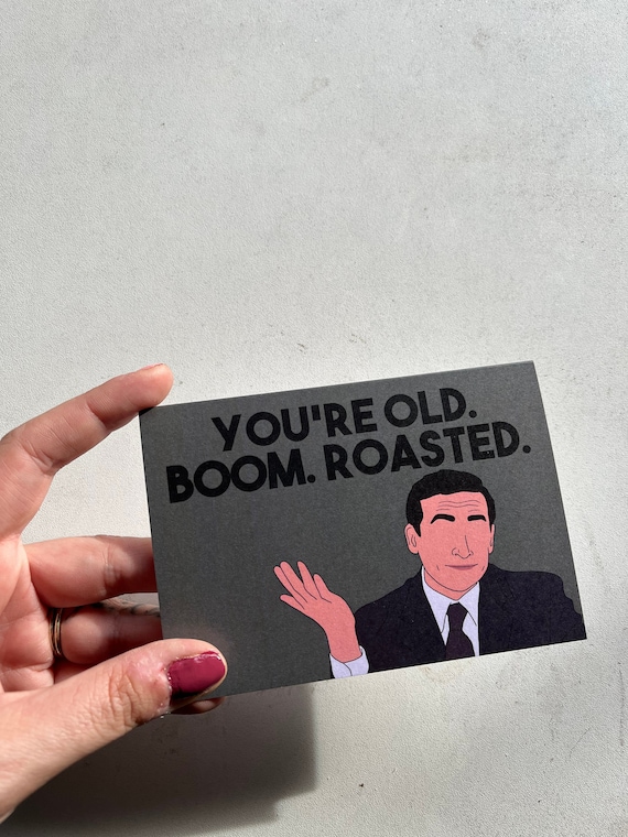 Paper & Party Supplies The Office Funny Birthday Card You're Old Boom
