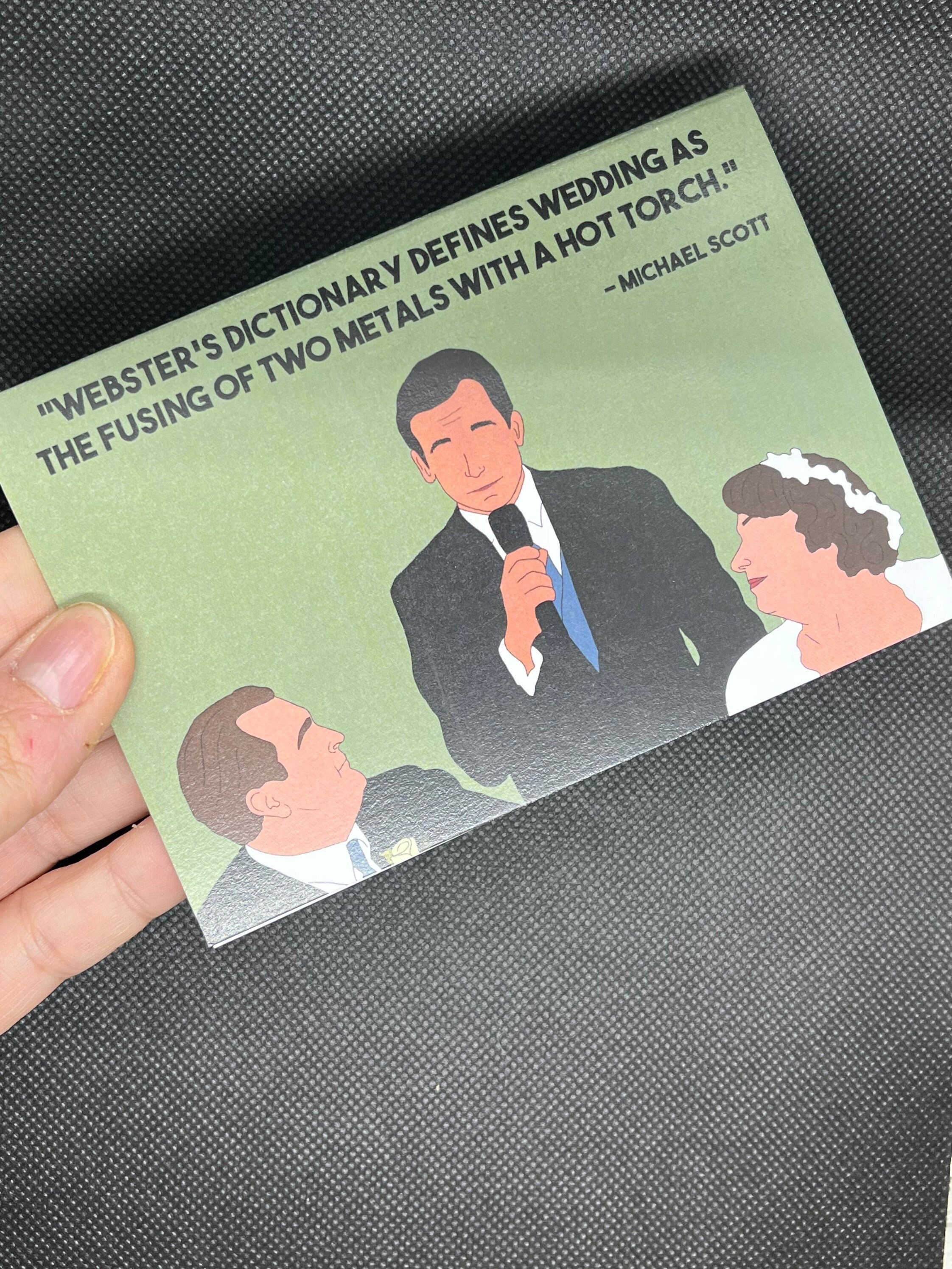 The Office Wedding Card- The Office Marriage Card- The Office Bridal Shower Card- The Office Engagement Card- Funny wedding card- Michael