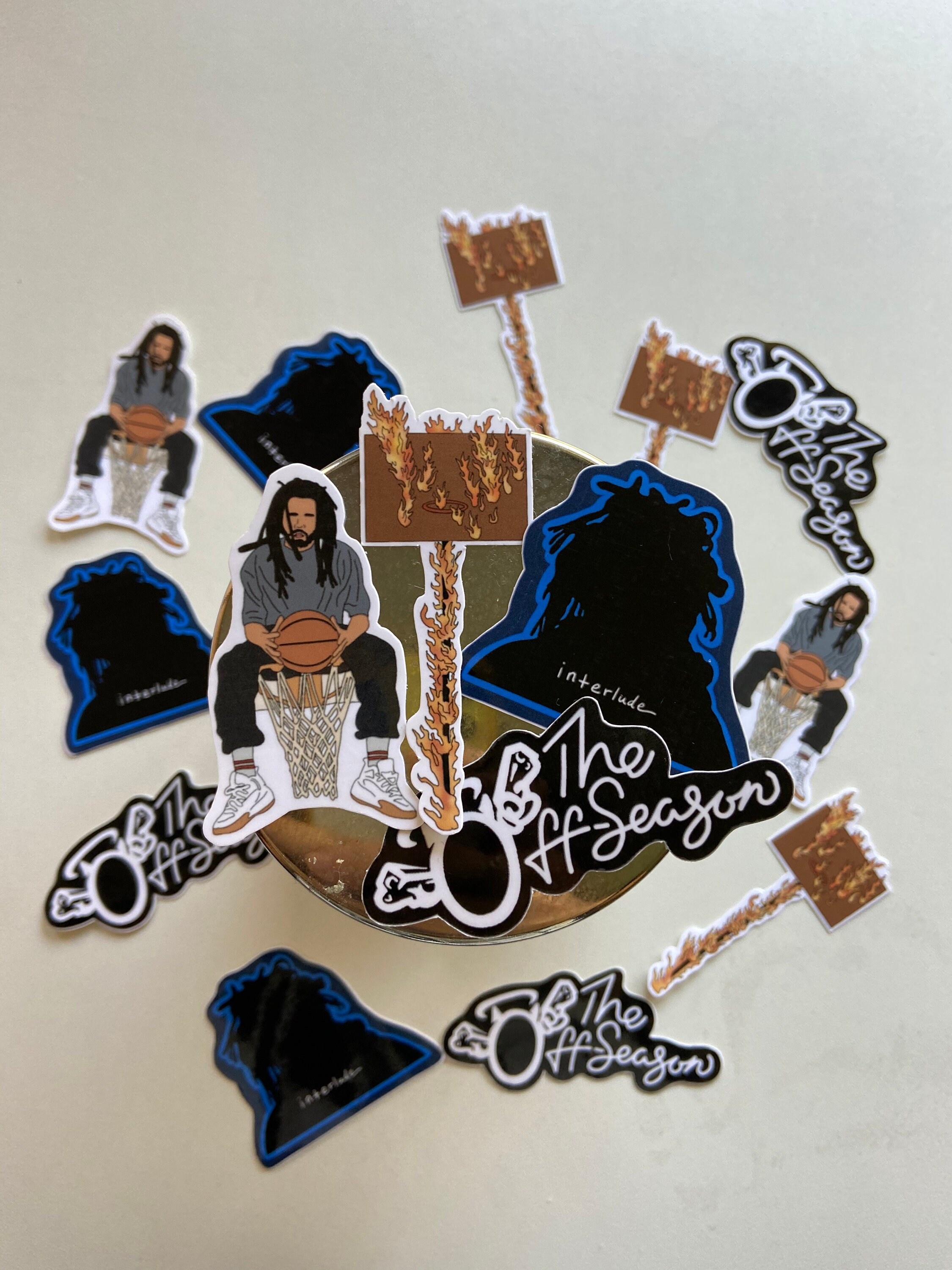 J Cole Stickers- The Off Season Album - Interlude- Hoop on Fire -New …