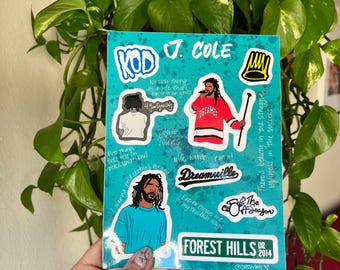 J. Cole Sticker Sheet - Dreamville- Forest Hills Drive - The Offseason - The Fall Off- KOD- Cole World J. ColeInterlude- Fall Off