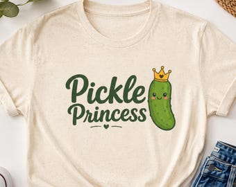 Pickle Prinzessin Shirt, süßes Pickle Girl T-Shirt, lustiges Pickle Shirt, Pickle Liebhaber Geschenk, Pickle Queen Shirt, Kawaii Pickle Graphic Tee