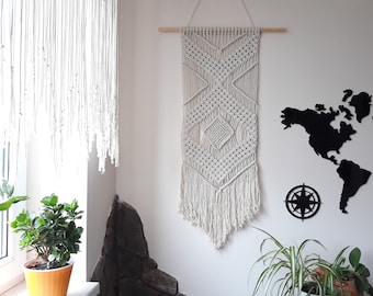 Makramé väggbonad/ Makramé/ Makramé väggdekor/ Vävd väggbonad/ Väggknut/ Gobeläng/ Väggbonad/ Boho väggbonad