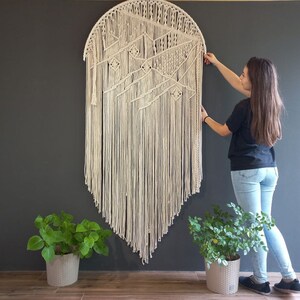 Macrame Decor/ Curtain/Room Divider/ Macrame Door Curtain/ Macrame Window Curtain/ Boho Macrame Decor