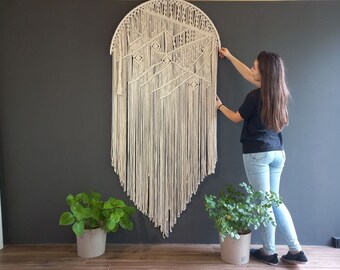 Macrame Decor/ Curtain/Room Divider/ Macrame Door Curtain/ Macrame Window Curtain/ Boho Macrame Decor