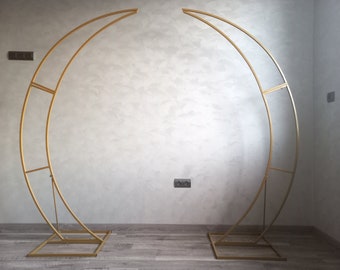 2 in 1 Round Wedding Arch and Moon Arches/ Wedding Ceremony/ Wedding Decor/ Metal arch/ Wedding arch