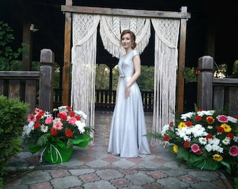 Macrame Wedding Backdrop/ Rustic Wedding Decor/ Hanging/ Extra Large Macrame/ Wedding Arch/ Macrame Curtain/ Ceremony Backdrop