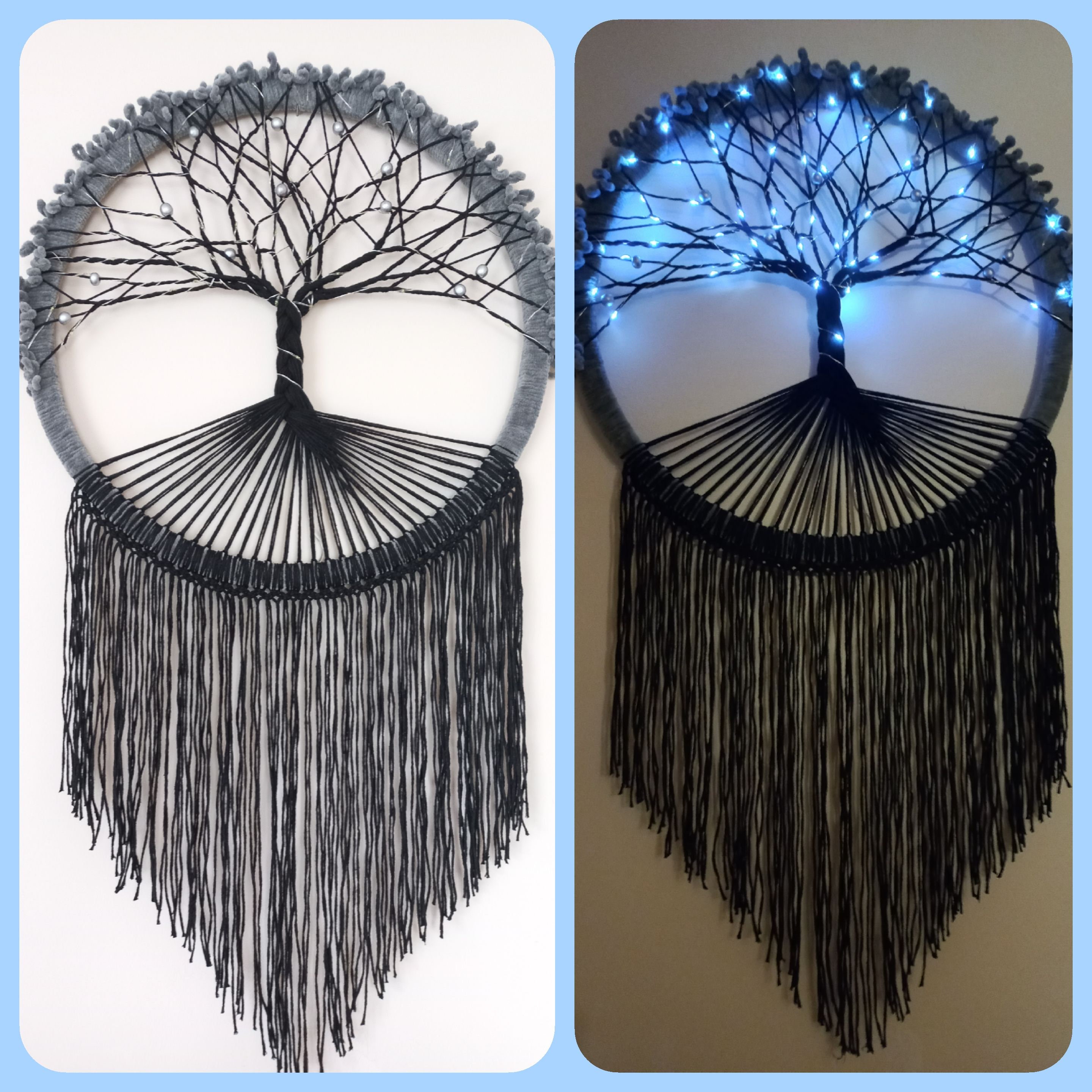 Capteur de rêves Arbre de vie, suspension murale Macrame Grand