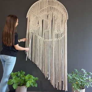 Macrame Decor/ Curtain/ Macrame Door Curtain/ Macrame Window Curtain/ Room Divider/ Boho Macrame Decor
