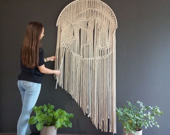 Macrame Decor/ Curtain/ Macrame Door Curtain/ Macrame Window Curtain/ Room Divider/ Boho Macrame Decor