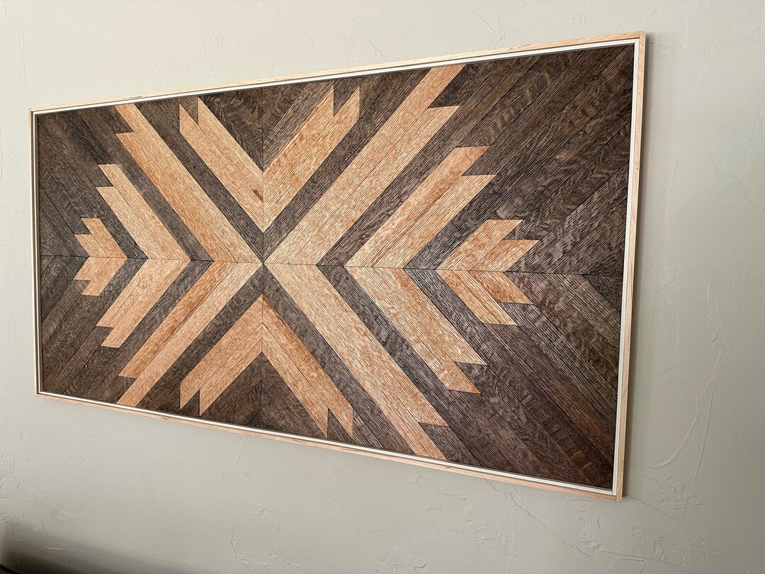 Geometric Wood Wall Art Modern Farmhouse Wood Wall Art Etsy