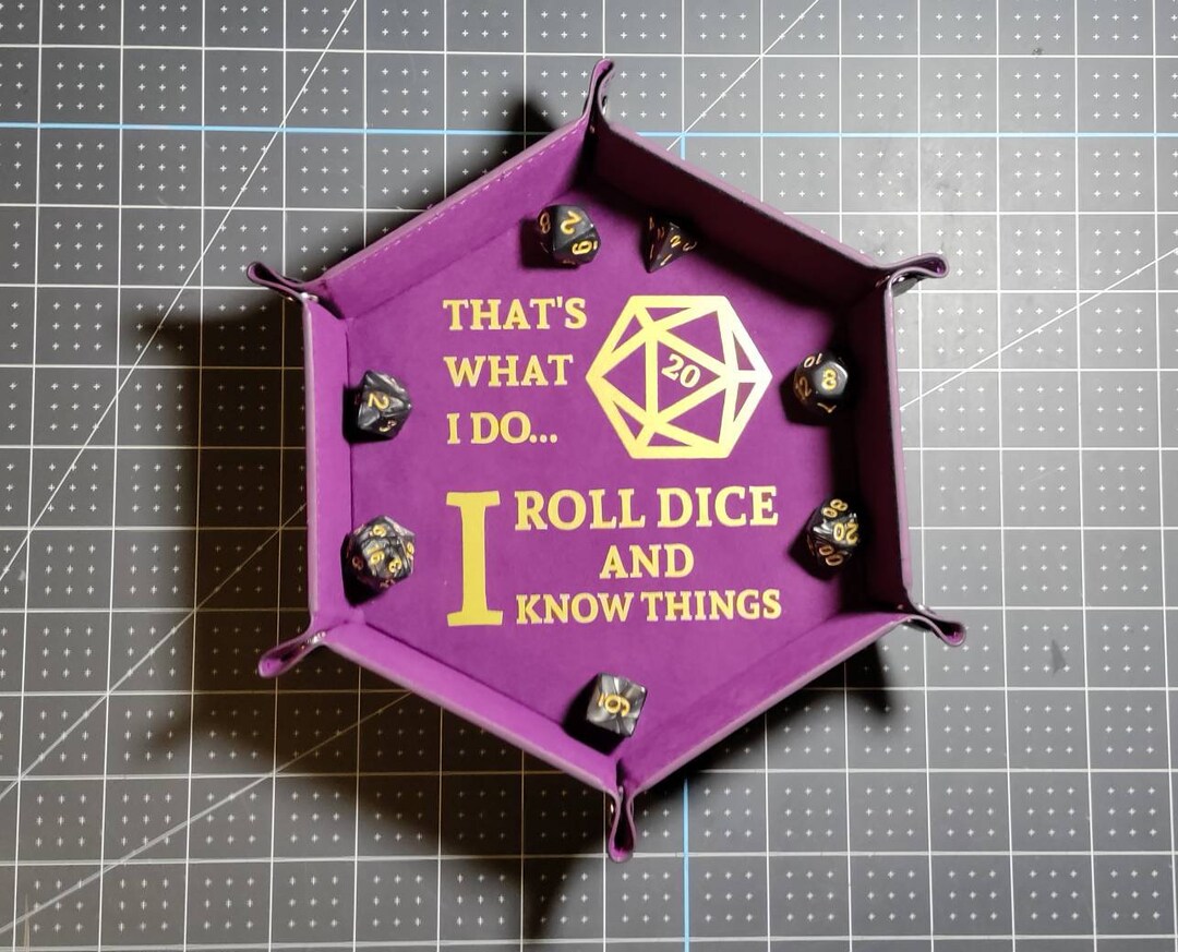 D&D Dice Tray, Dnd Dice Tray, Dungeons and Dragons Collapsible Dice