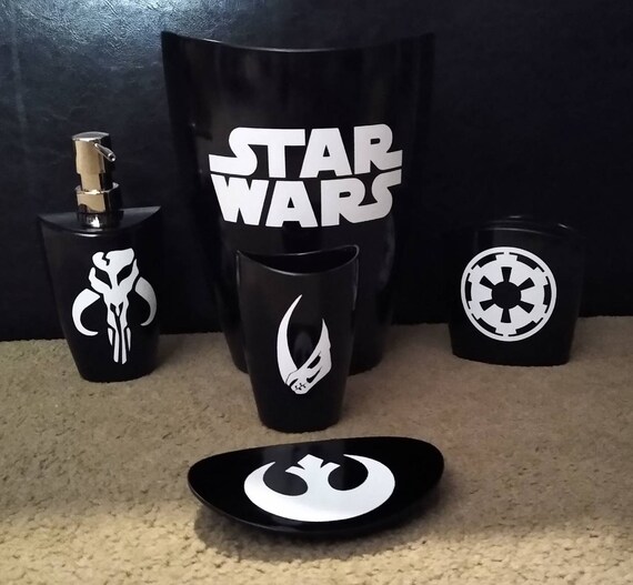 Star Wars Bathroom Set Empire Jedi Republic Mandalorian Etsy
