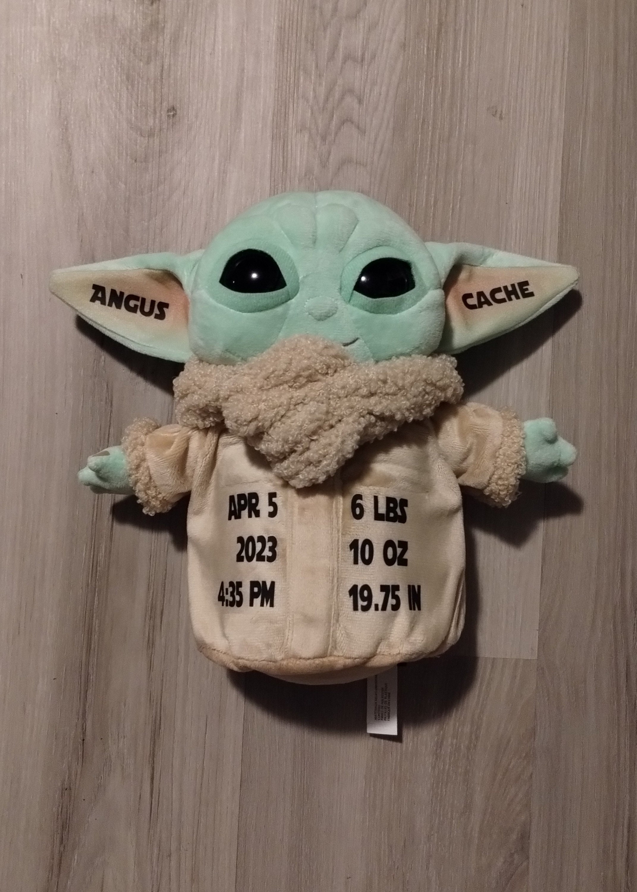 Baby Yoda Birth Announcement Plush, Star Wars Baby Yoda Birth Announcement Stuffed  Animal, Star Wars Birth Announcement Plush 