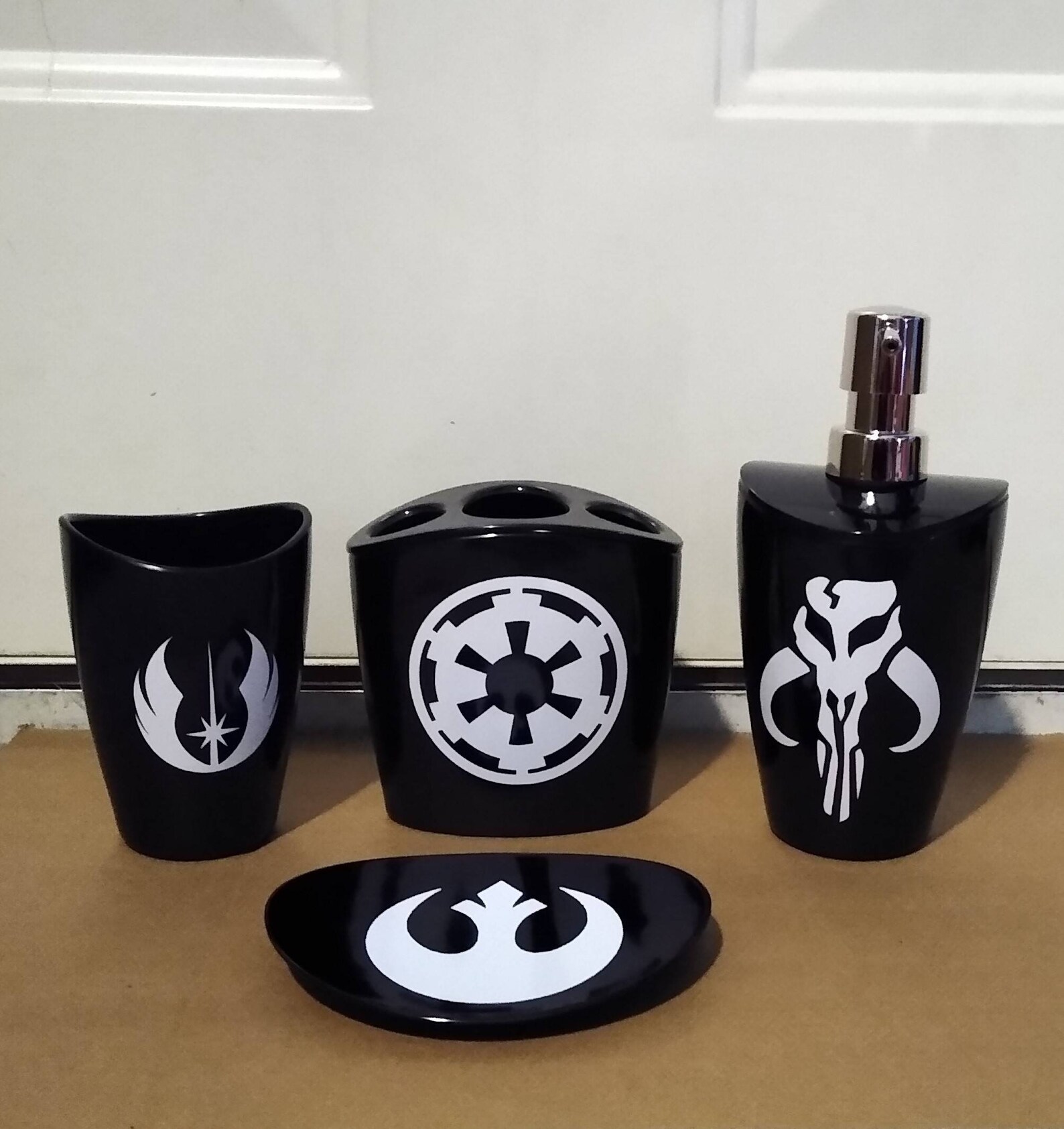 Star Wars 45 Piece Bathroom Set Empire Jedi Republic Etsy