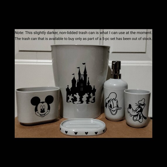 Classic Disney 4 5 Or 6-Piece Melamine Bathroom Accessory | Etsy