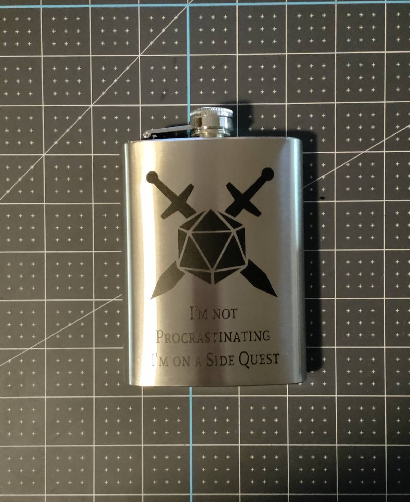 Dungeons and Dragons Flask D&D Flask D20 Flask This Is How Etsy