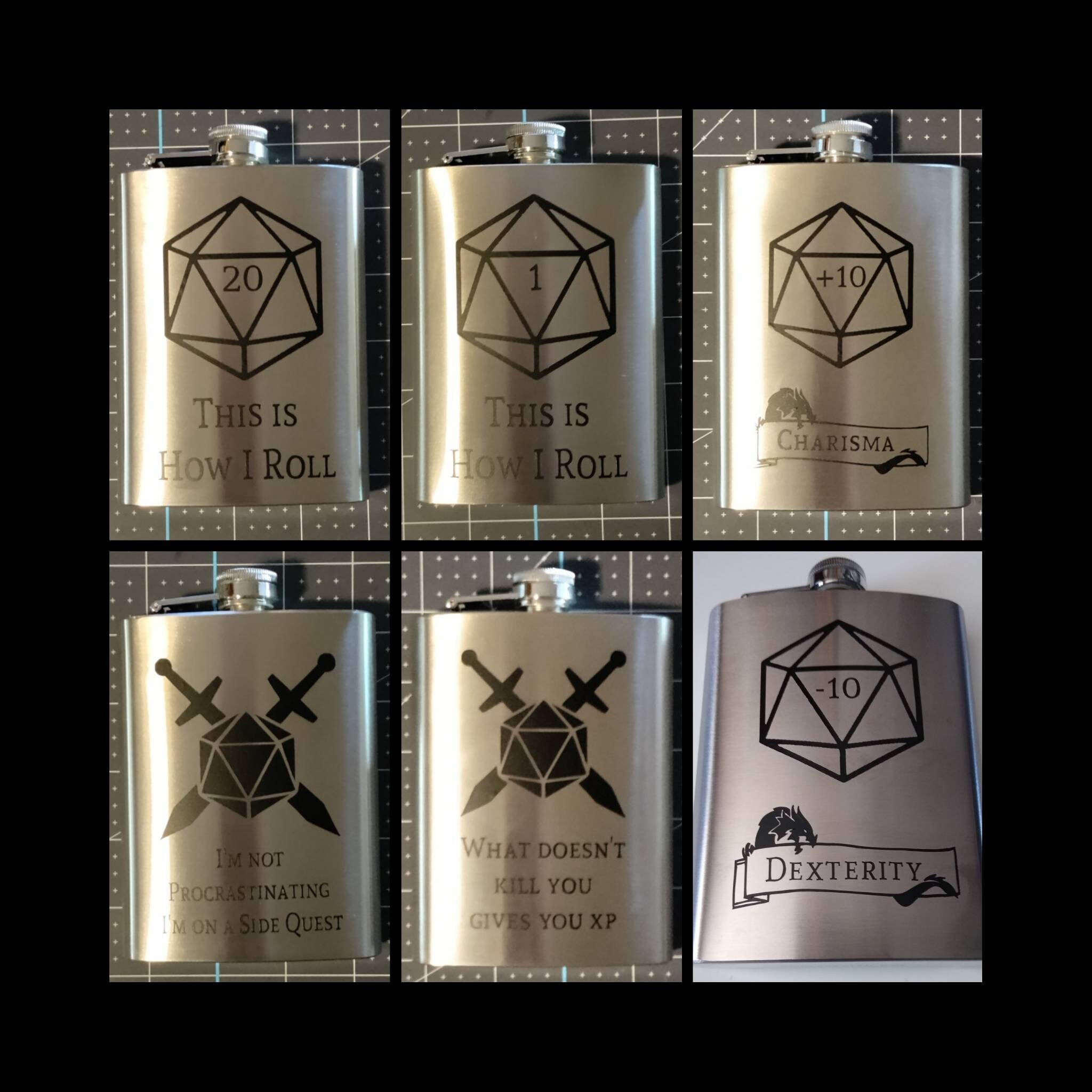 Dungeons and Dragons Flask D&D Flask D20 Flask This is How Etsy
