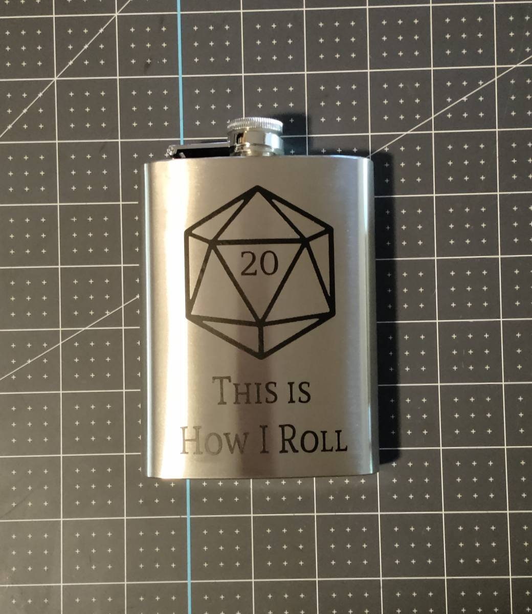 Dungeons and Dragons Flask D&D Flask D20 Flask This Is How Etsy