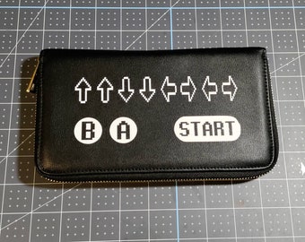 8 Bit Wallet, Video Game Wallet, Gamer Wallet, Cheat Code Wallet, Wallet for Gamers, Geeky Wallet, Womens Gamer Wallet, Womens 8 Bit Wallet