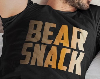 Gay Bear Snack Tee: Pride Colors Graphic T-Shirt