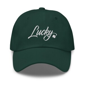 Embroidered Lucky Shamrock Hat: St Patricks Day Ballcap