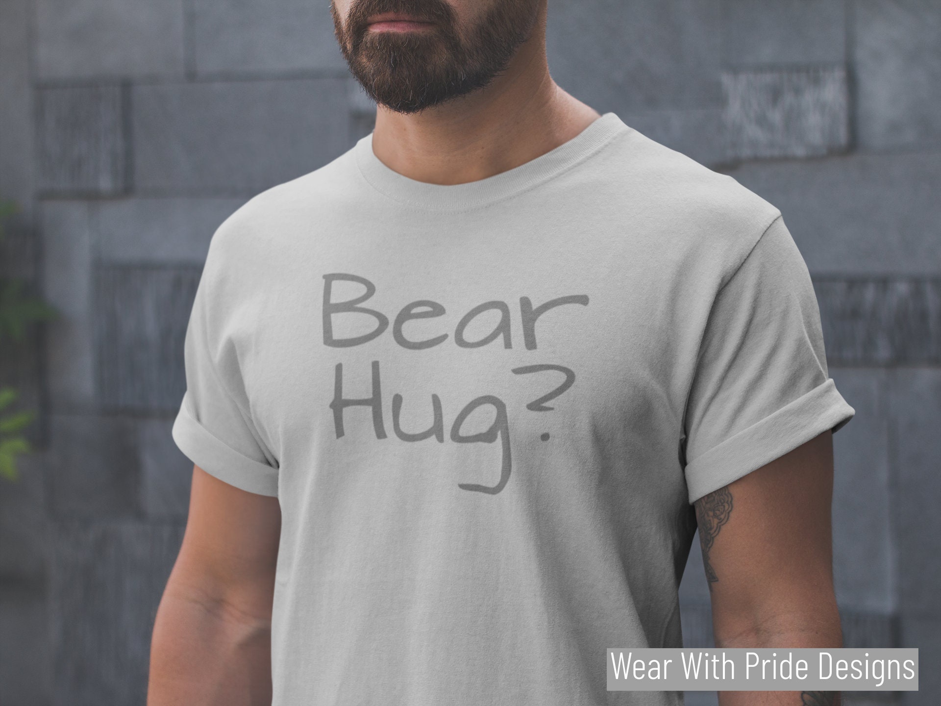 Bear Hug Shirt Give a Hug to a Cuddly Big Furry Guy. Gay Etsy