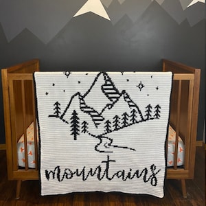 You'll Move Mountains Tapestry Crochet Blanket Pattern image 1