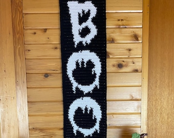 BOO - Halloween Wall Hanging - **PDF Crochet Pattern**