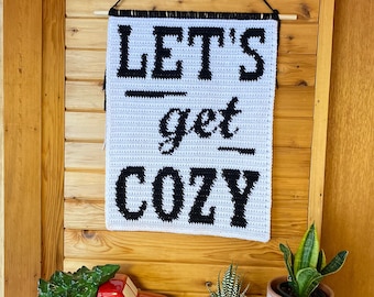 Get Cozy Wall Hanging - Tapestry Crochet Pattern - PDF