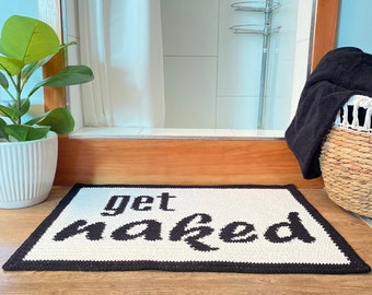 Get Naked Bathmat - Tapestry Crochet Pattern